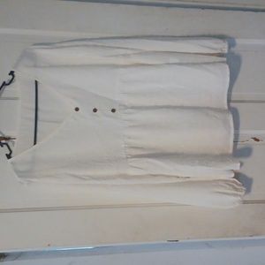 Blouse size large white textured